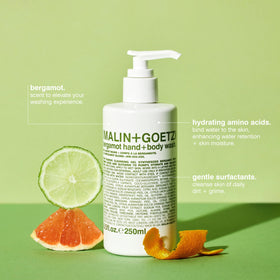 MALIN+GOETZ pump dispenser close-up for easy, controlled use benefit