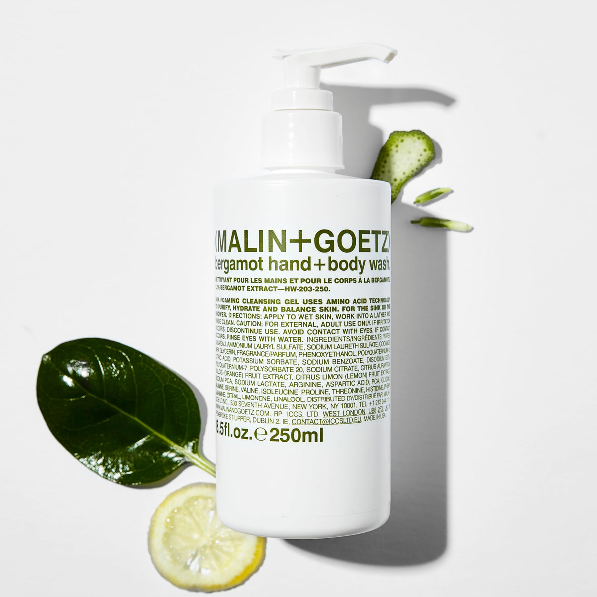 MALIN+GOETZ foaming gel texture detail illustrating gentle lather benefit