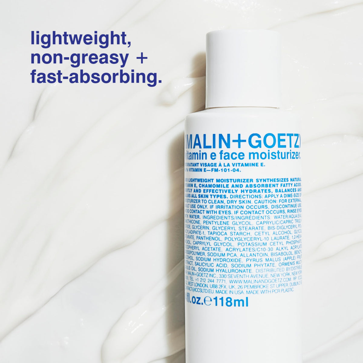 MALIN+GOETZ pump dispensing a pea-sized amount for controlled application