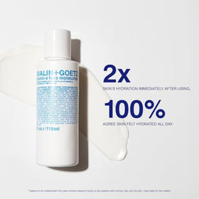 MALIN+GOETZ close-up texture shot demonstrating lightweight, fast-absorbing cream