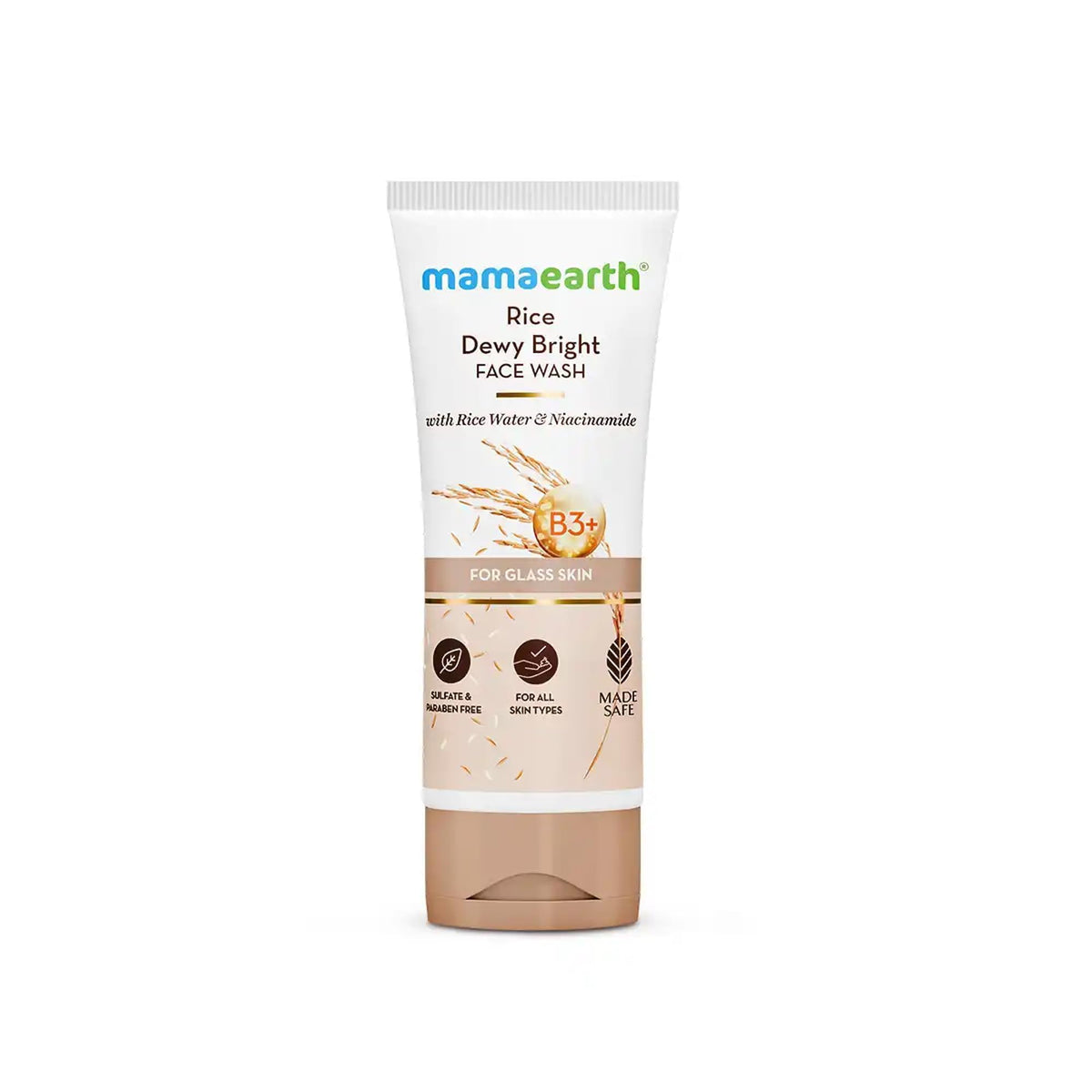 MAMAEARTH front tube showing full product label and benefits
