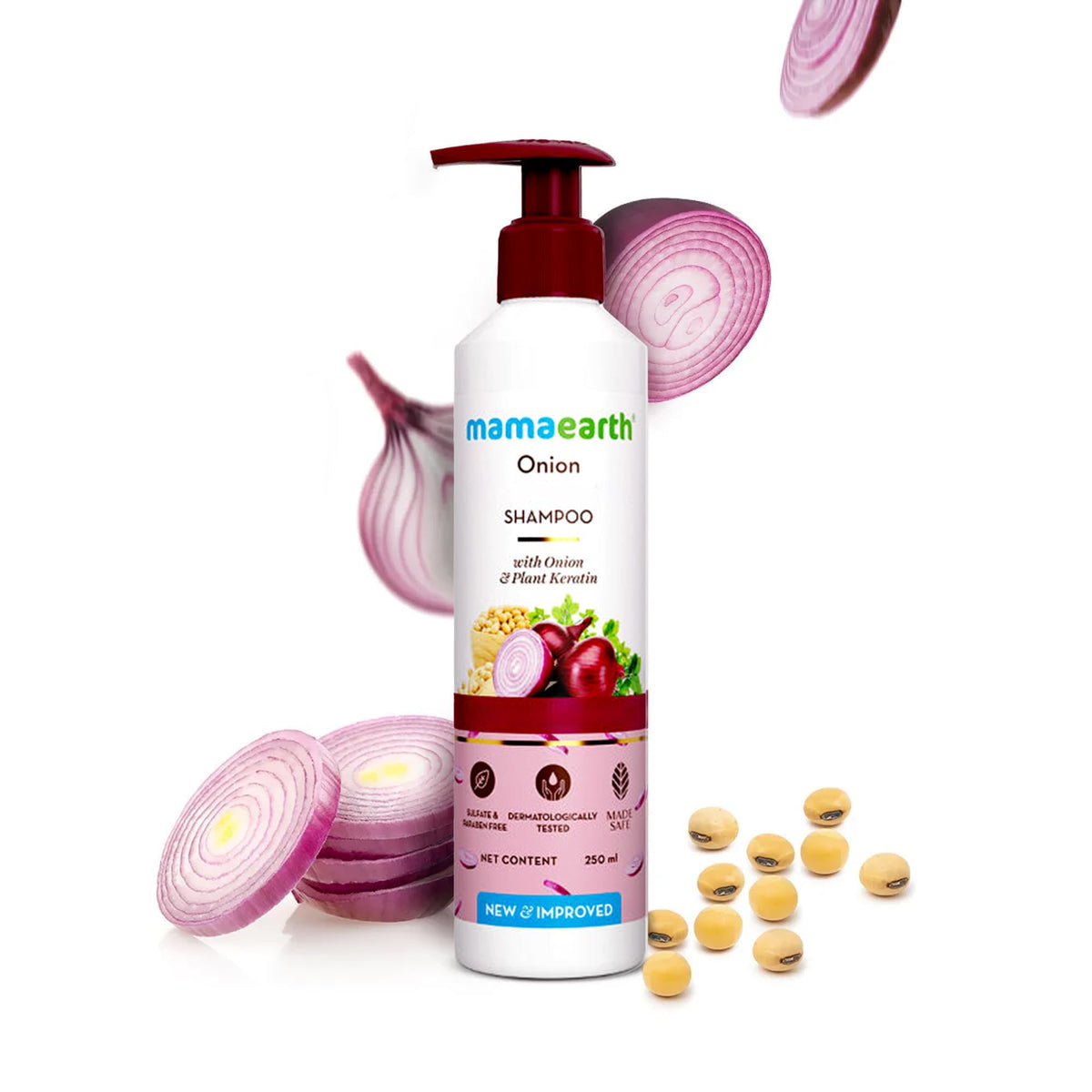 MAMAEARTH bottle pouring lather for gentle cleansing and quick spreadability
