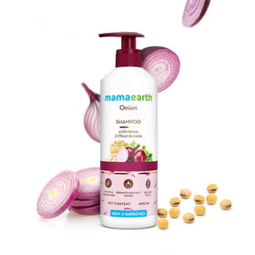 Mamaearth pump bottle detail highlighting easy-dispense convenience