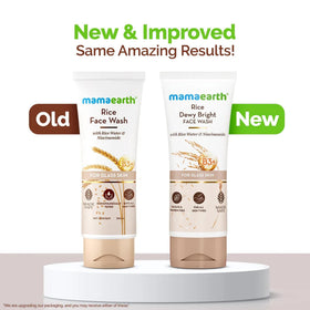 MAMAEARTH rice water ingredient presentation highlighting brightening benefits