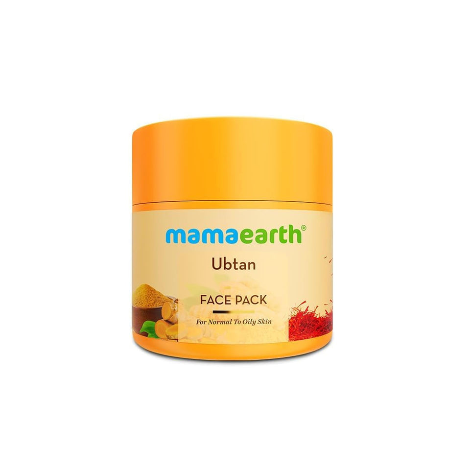MAMAEARTH front packaging showing label and 100g jar for easy identification and benefits