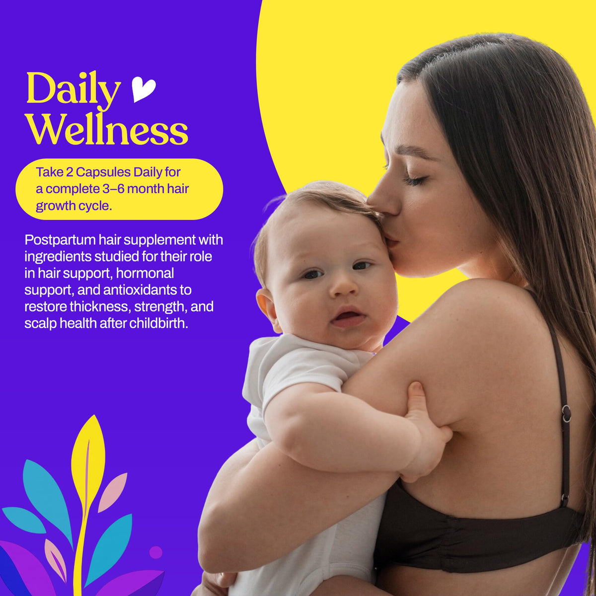 Mama's Select capsule held in hand to show size and convenient dosing for busy moms