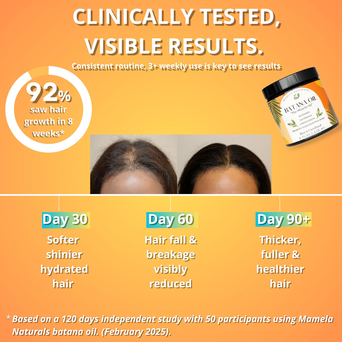 Mamela Naturals application demonstrating oil on hair for improved manageability