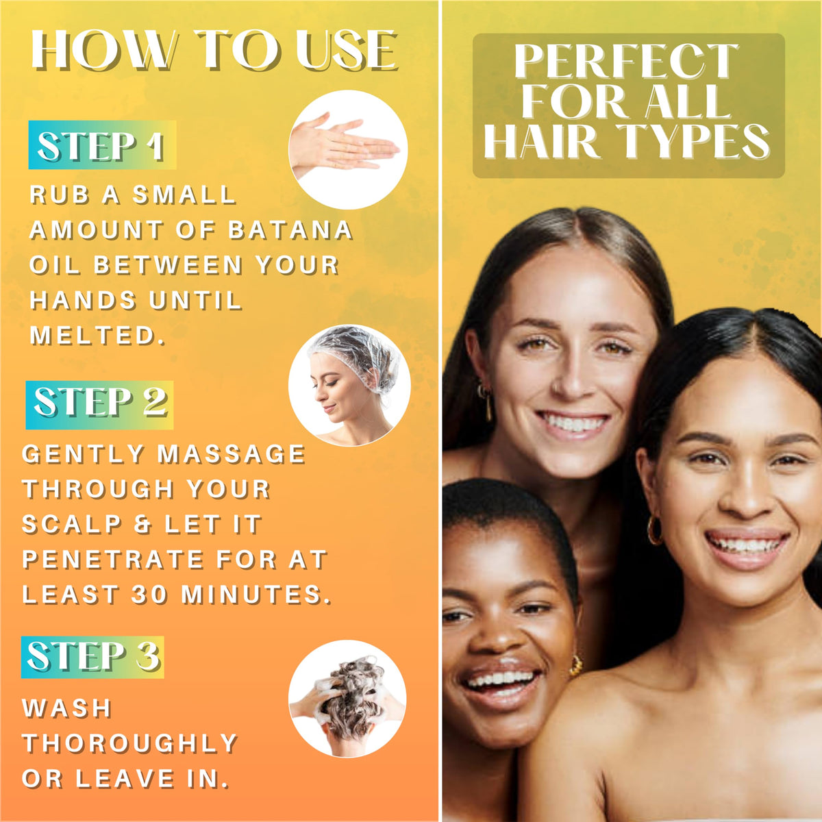 Mamela Naturals before and after hair ends showing reduced frizz benefit