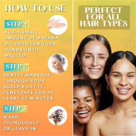 Mamela Naturals before and after hair ends showing reduced frizz benefit