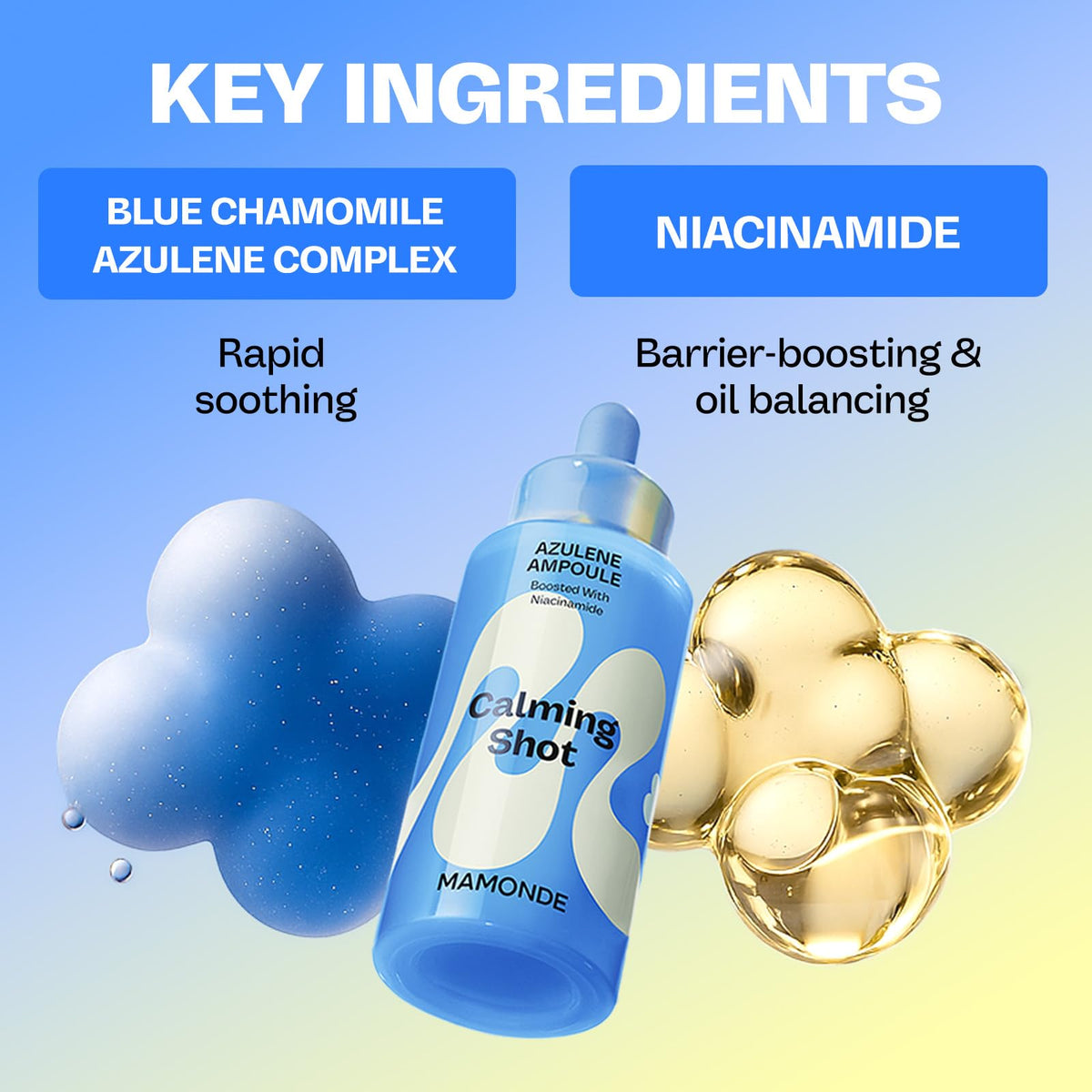 MAMONDE before and after skin showing reduced temporary redness