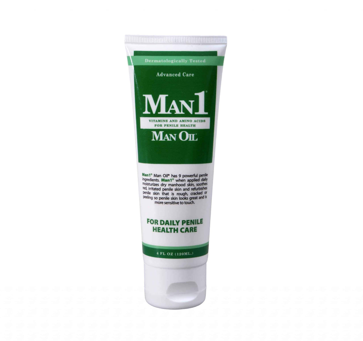 Man1 Man Oil front packaging showing tube and branding for clear identification and trust