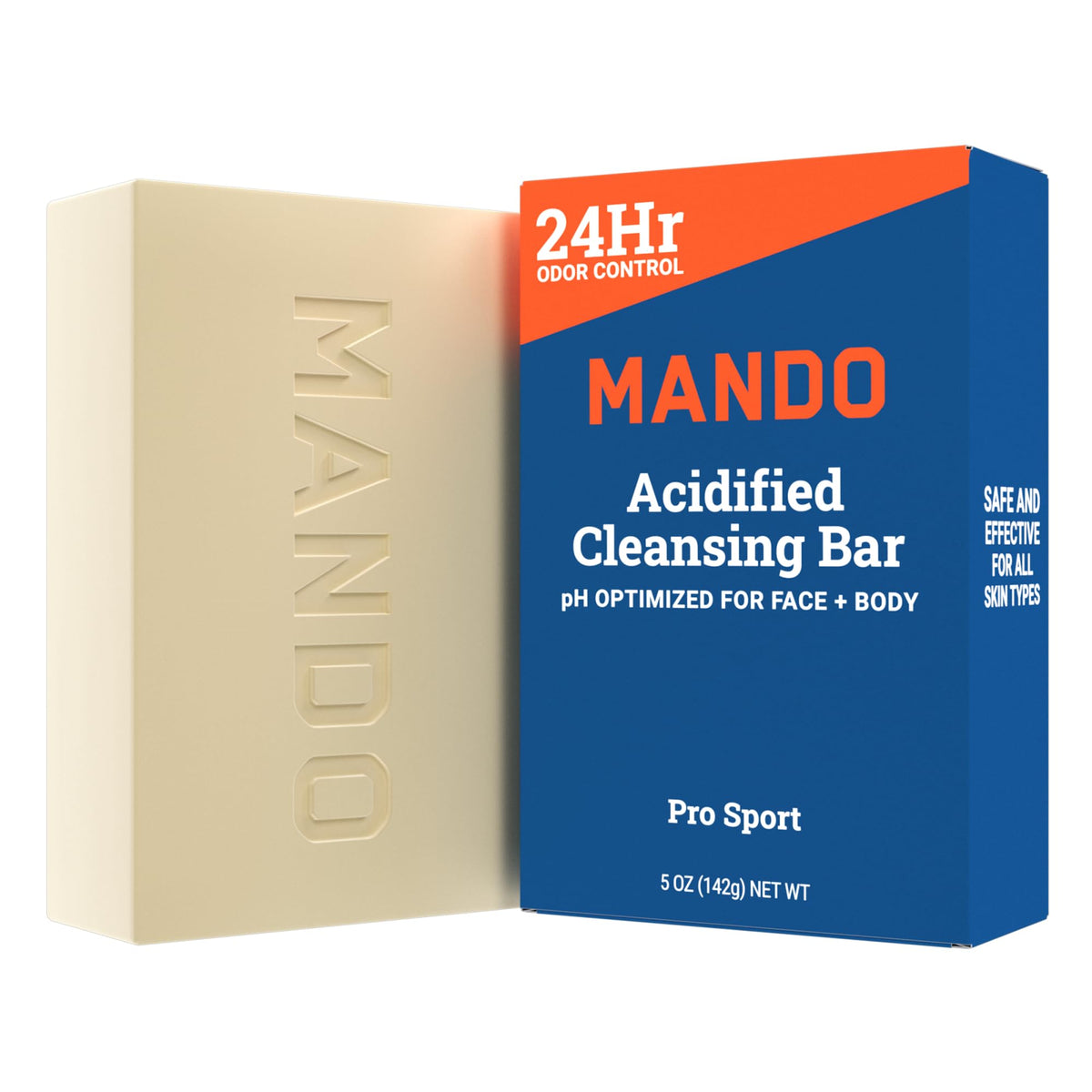 Mando front packaging showing bar and branding for clear product ID and trust