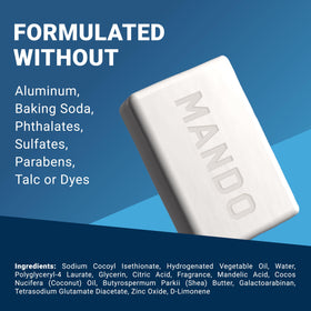 Mando in-shower use demonstration showing effective targeted cleansing benefit