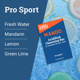 Mando in-shower use showing whole-body cleansing and convenience