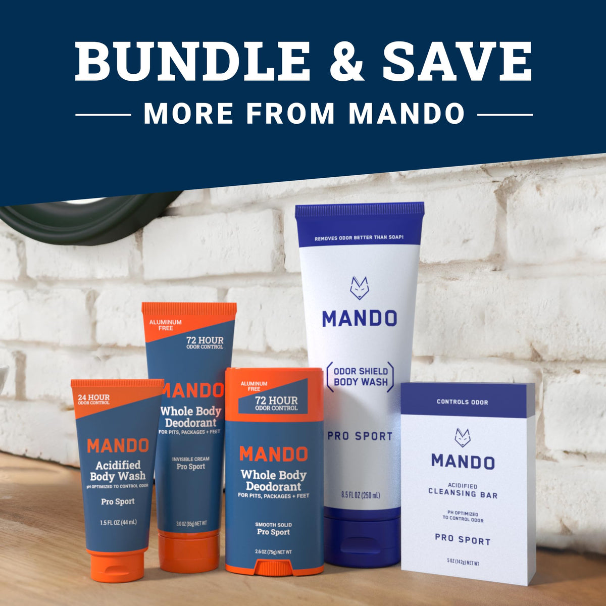 Mando ingredients panel displaying mandelic acid and absence of SLS parabens