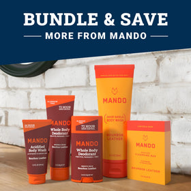 Mando label close-up highlighting mandelic acid and free-from ingredients for skin-safe reassurance