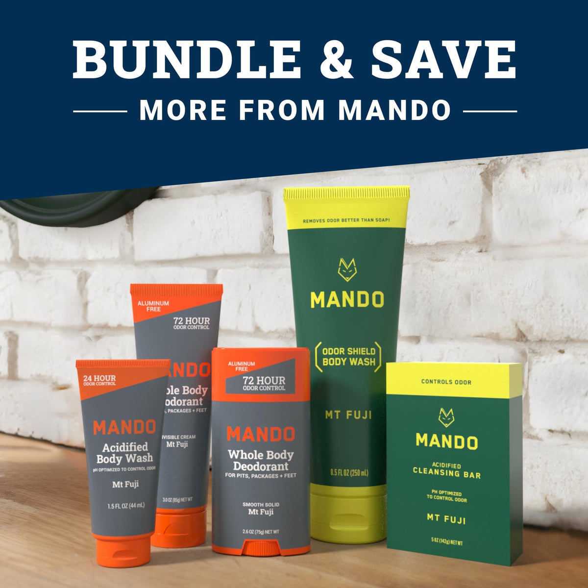 Mando paired with deodorant wipes illustrating layered odor control