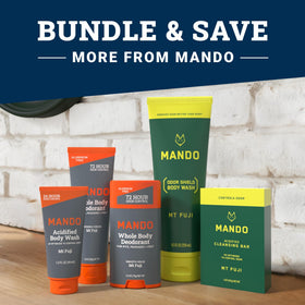 Mando paired with deodorant wipes illustrating layered odor control
