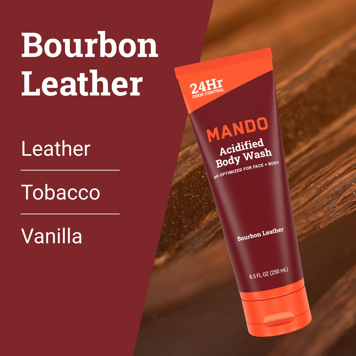 Mando in-shower application underarm demonstrating targeted odor removal for active days