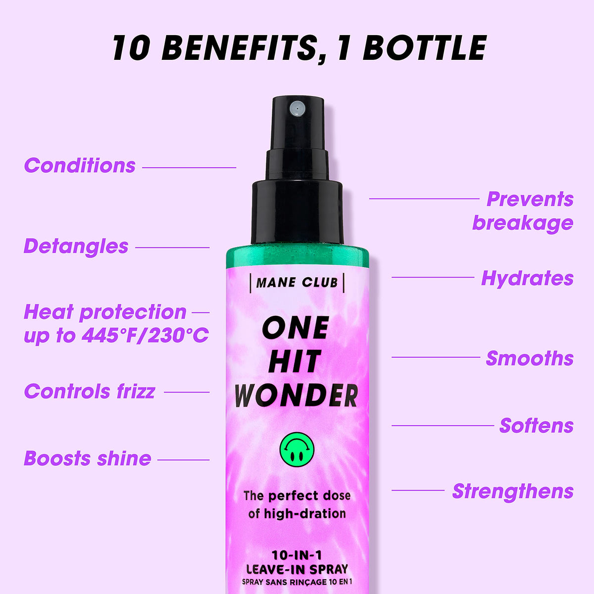 MANE CLUB spray nozzle close-up delivering even mist for effortless coverage