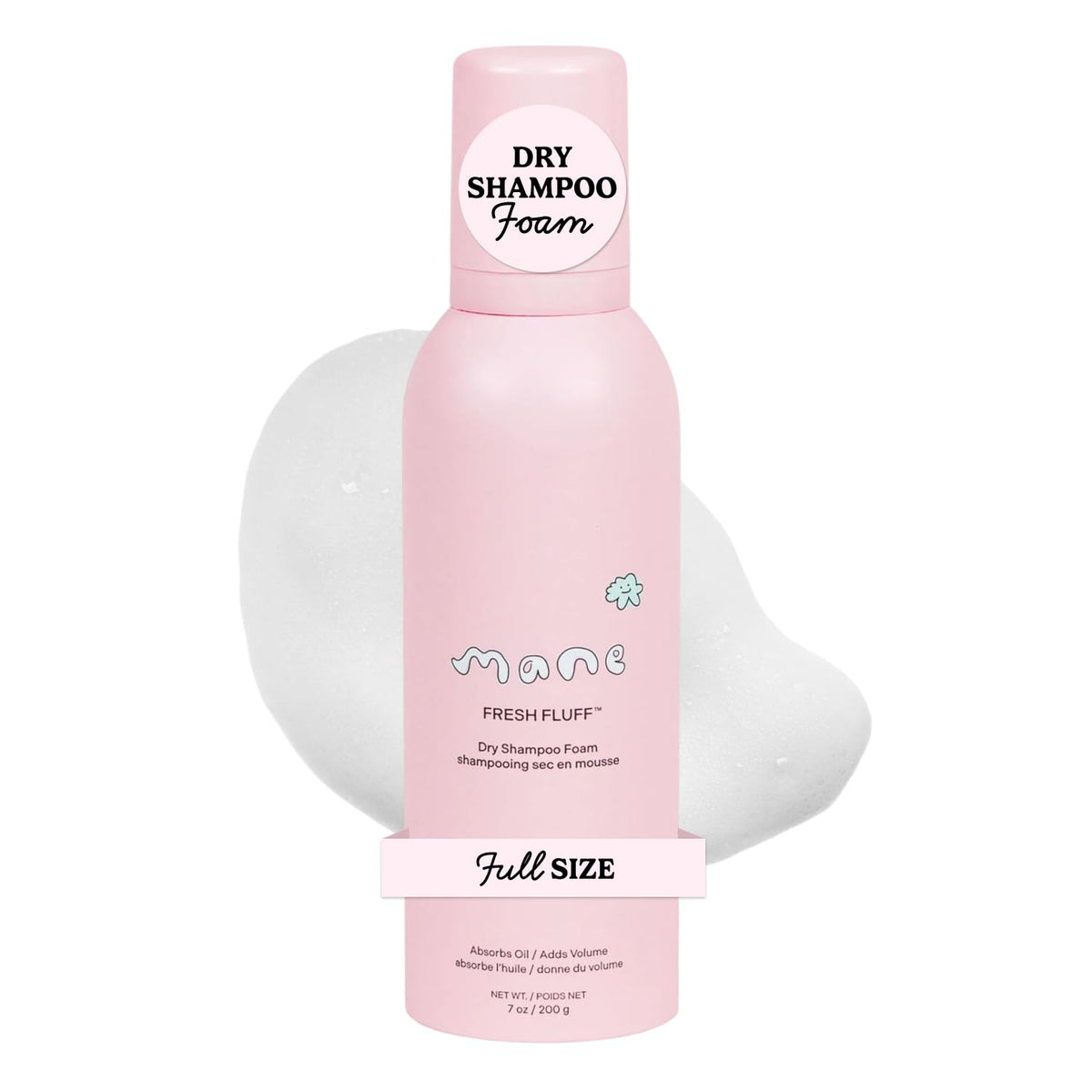 Mane Fresh Fluff front packaging shows product and benefits clearly