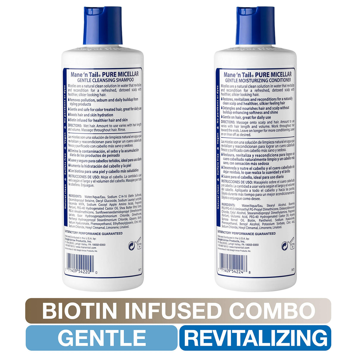 Mane 'n Tail conditioner applied to hand showing detangling benefit