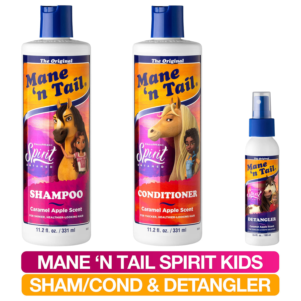 Mane 'n Tail detangler used on child hair easing combing