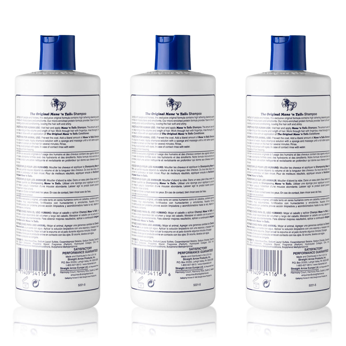 Mane 'n Tail shampoo pour showing thick creamy texture for easier detangling