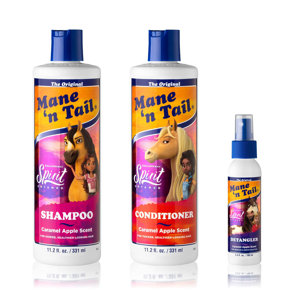 Mane 'n Tail front packaging showing trio and kid-friendly appeal