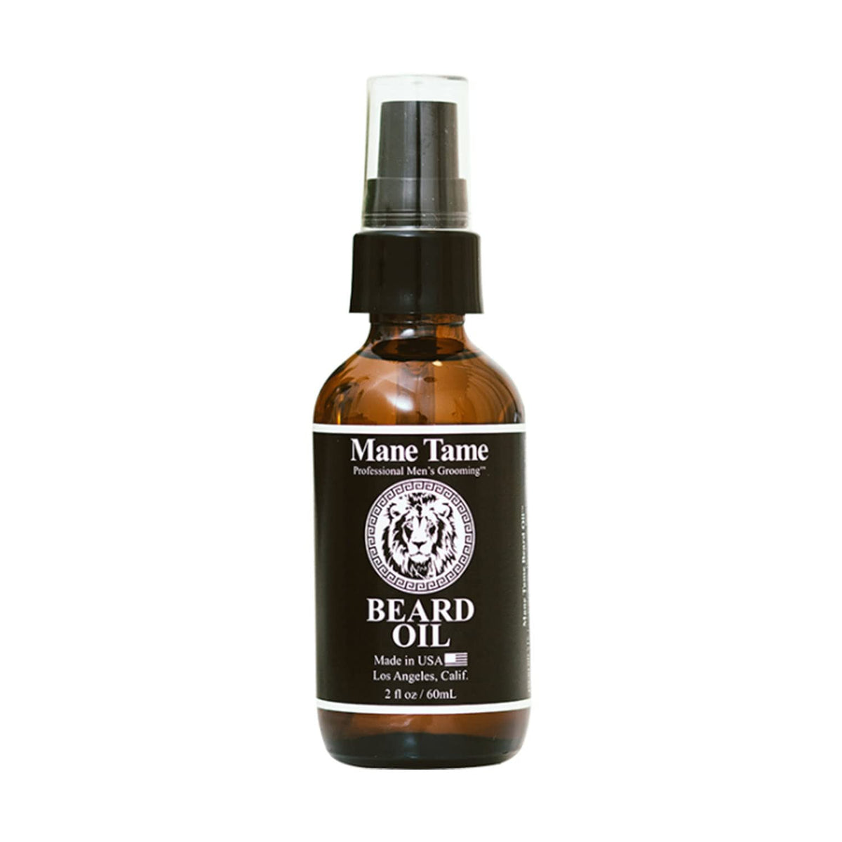 Mane Tame front packaging 2 oz pump showing clean label and portability