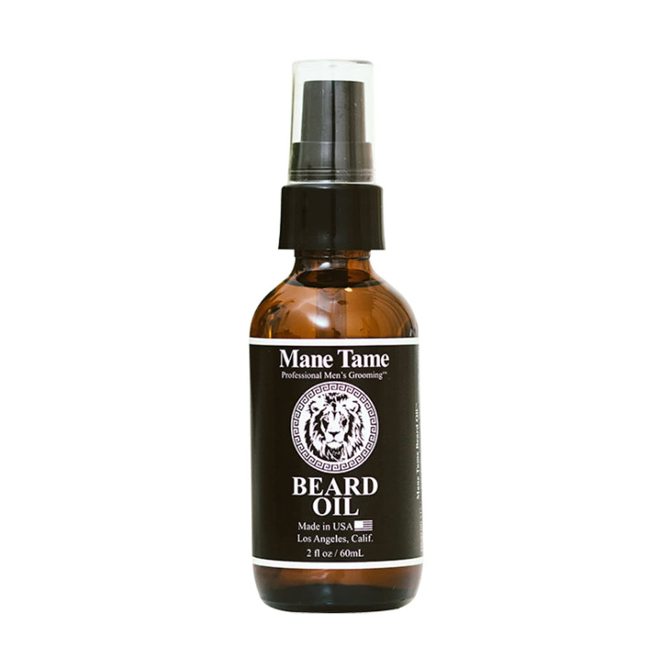Mane Tame front packaging 2 oz pump showing clean label and portability