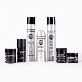 Mane Tame label highlighting ingredients and UV protection benefit