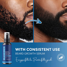 MANEMEN ingredient collage with biotin castor oil vitamins for stronger hair