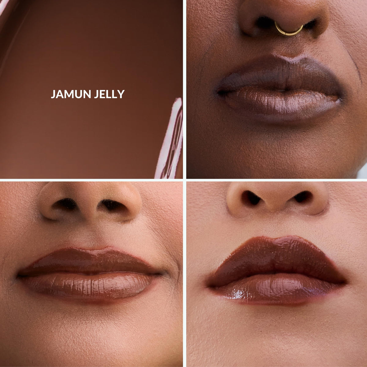 Mango People Jamun Jelly texture swirl highlighting lightweight glossy feel