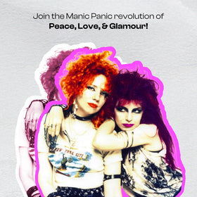 MANIC PANIC lifestyle shot of purple hair in urban street setting