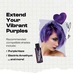 MANIC PANIC close-up on hair strands after Purple Rose for shine