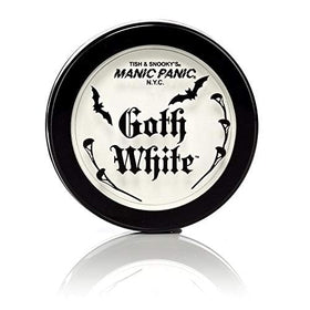 MANIC PANIC applying goth white foundation on hand to demonstrate easy blend and full coverage