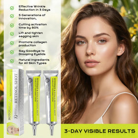 Manoai product applied with fingertip to targeted facial area demonstrating precise wrinkle-lift benefit