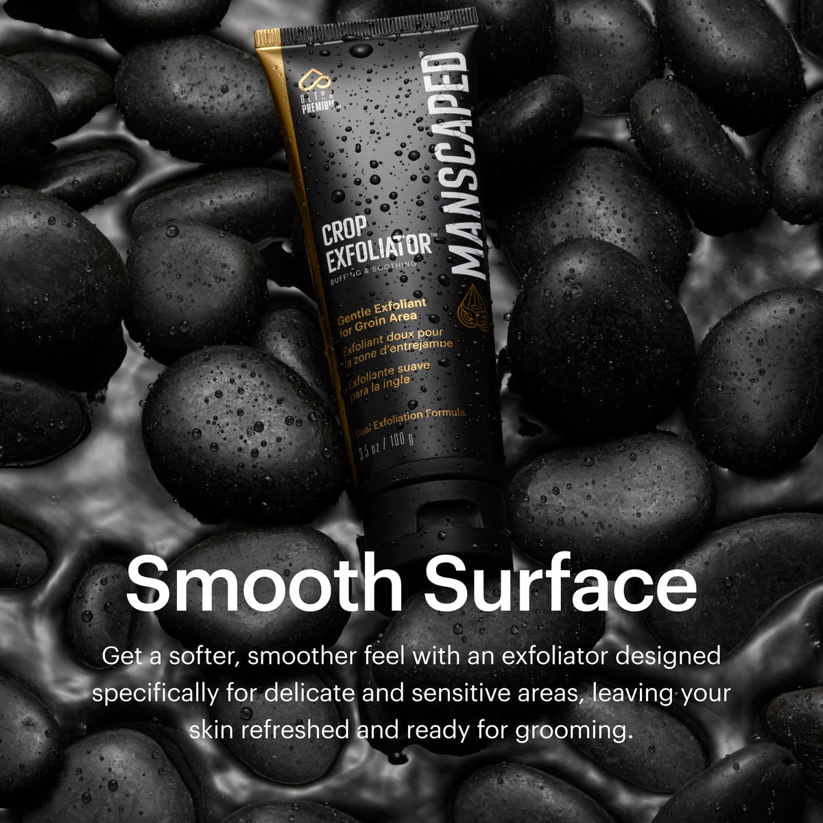 MANSCAPED before and after concept illustrating clearer smoother skin after use