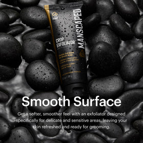 MANSCAPED before and after concept illustrating clearer smoother skin after use