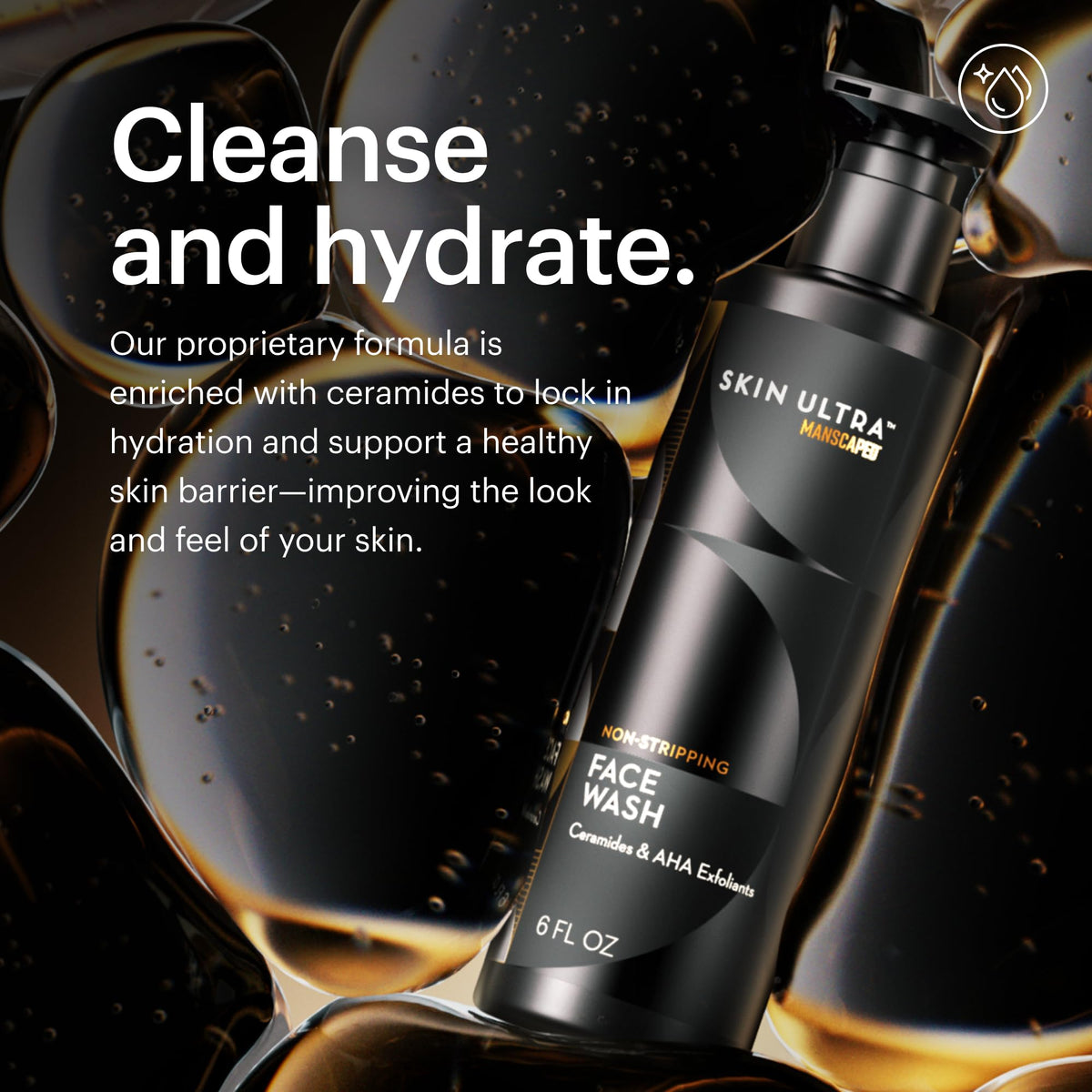 MANSCAPED brightening serum dropper showcasing targeted application benefit