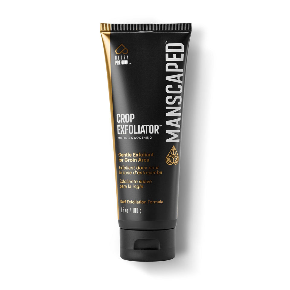 MANSCAPED front tube view showing product and easy-grip design for confident grooming