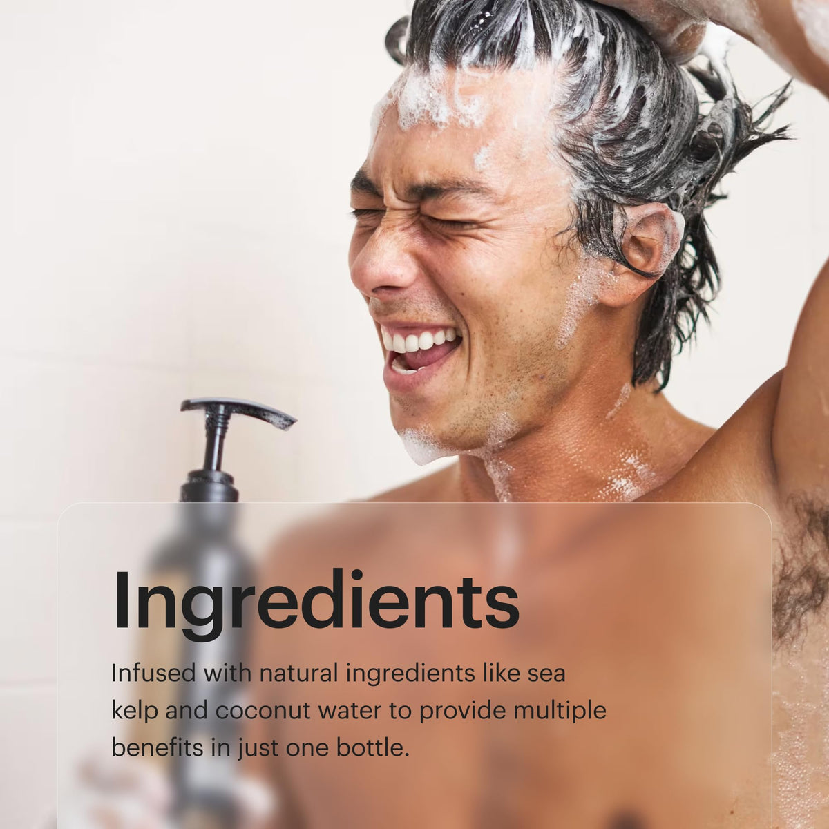 MANSCAPED product label close-up showing ingredients for transparency benefit