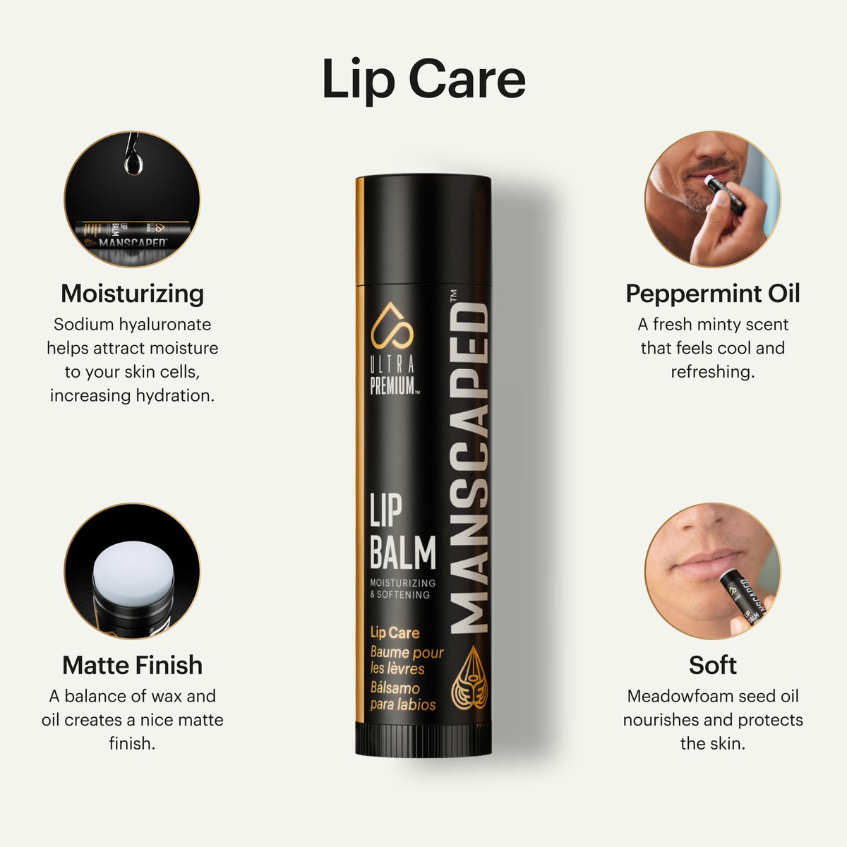 MANSCAPED open stick close-up showing smooth balm texture for easy comfortable application