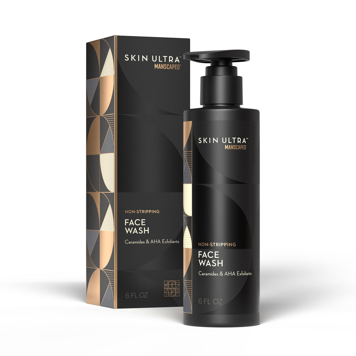 MANSCAPED front packaging showing bottle and branding for clear product ID