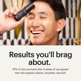 MANSCAPED Serum beside moisturizer showing layering compatibility in routine