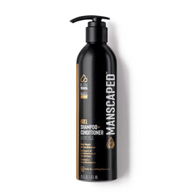 MANSCAPED front view aluminum 16oz bottle showing sleek packaging and convenience