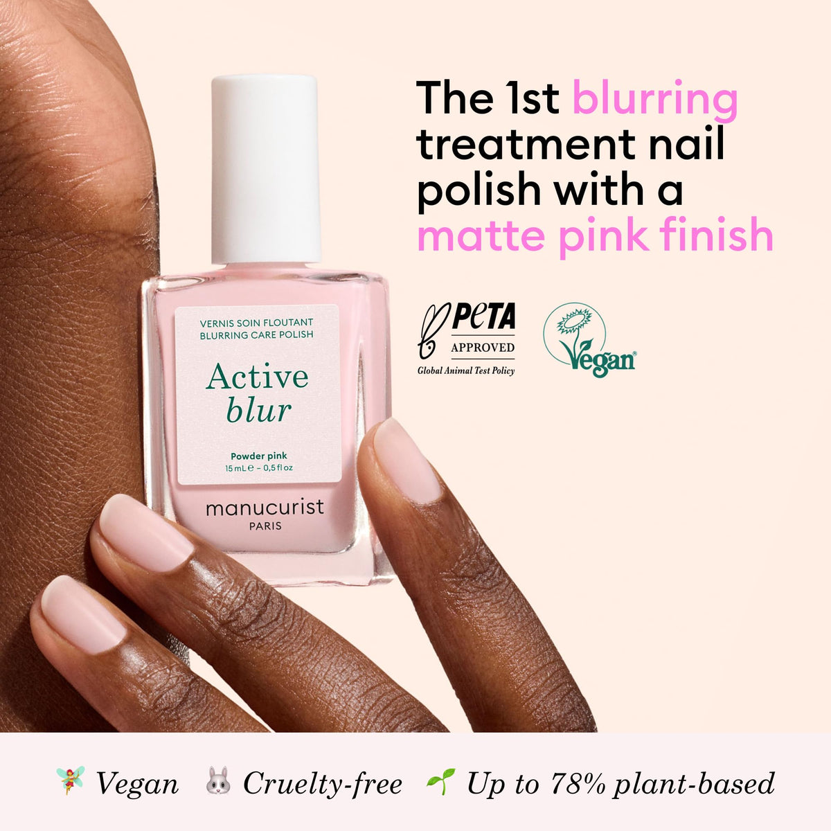 Manucurist brush and polish texture close-up highlighting smooth application benefit