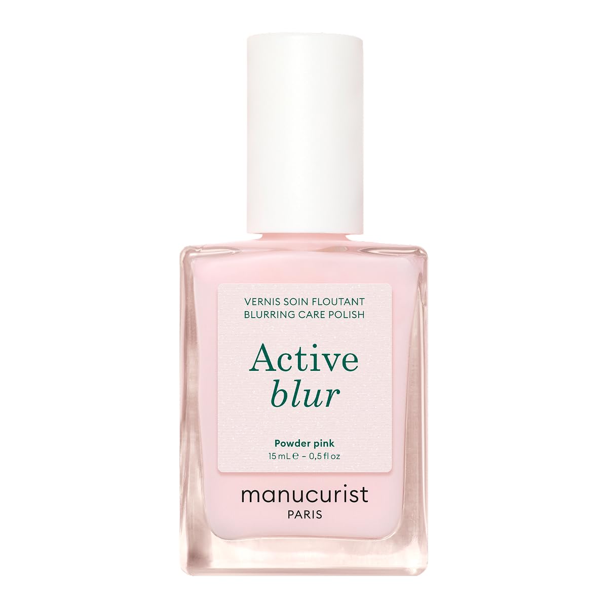 Manucurist Active Blur front bottle view showing shade and clear branding for instant coverage