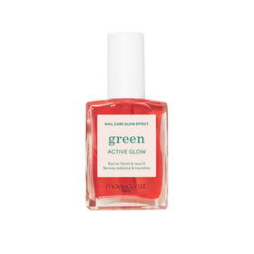Manucurist Active Glow Raspberry front bottle showing glossy finish benefit